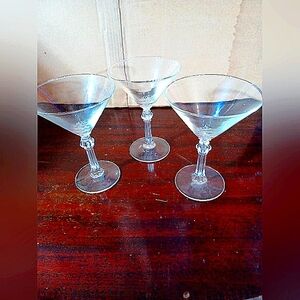 Three Vintage Fostoria champaign glasses